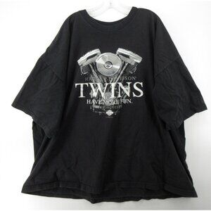 VINTAGE Harley Davidson Shirt XXXXXL Moto Twins Have More Fun 90s